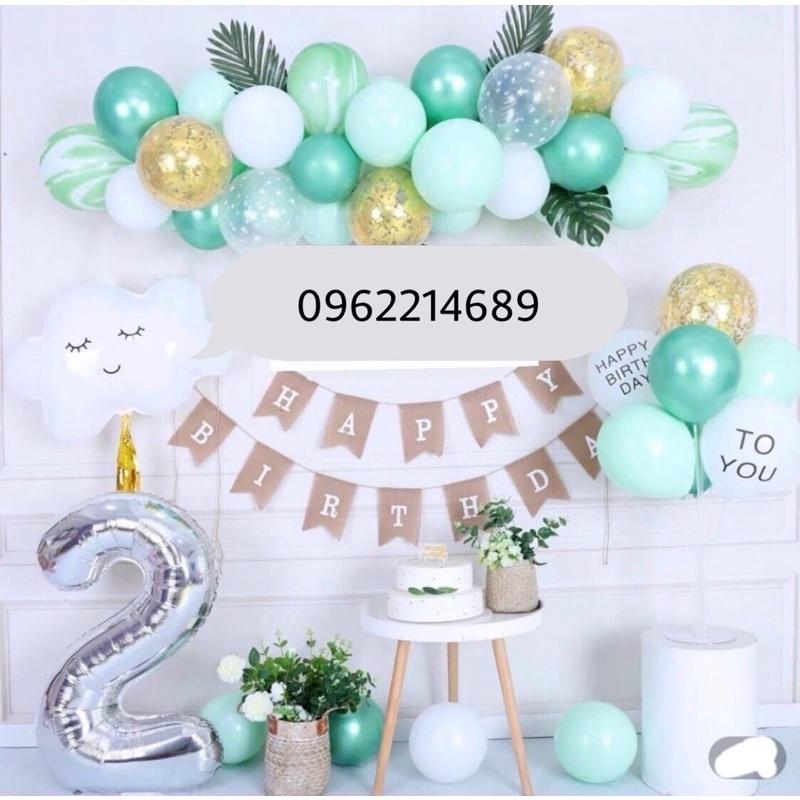 Set bóng trang trí sinh nhật Handmade kiểu Hàn Quốc cho tiệc đầy tháng, sự kiện, sinh nhật