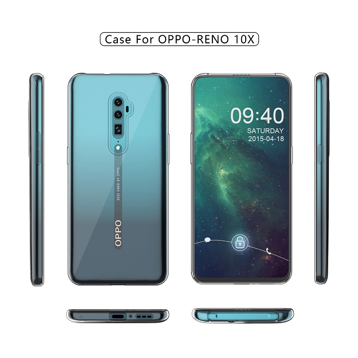 Ốp lưng silicon dẻo cho Oppo Reno 10X Zoom hiệu Ultra Thin trong suốt mỏng 0.6mm độ trong tuyệt đối chống trầy xước - Hàng nhập khẩu