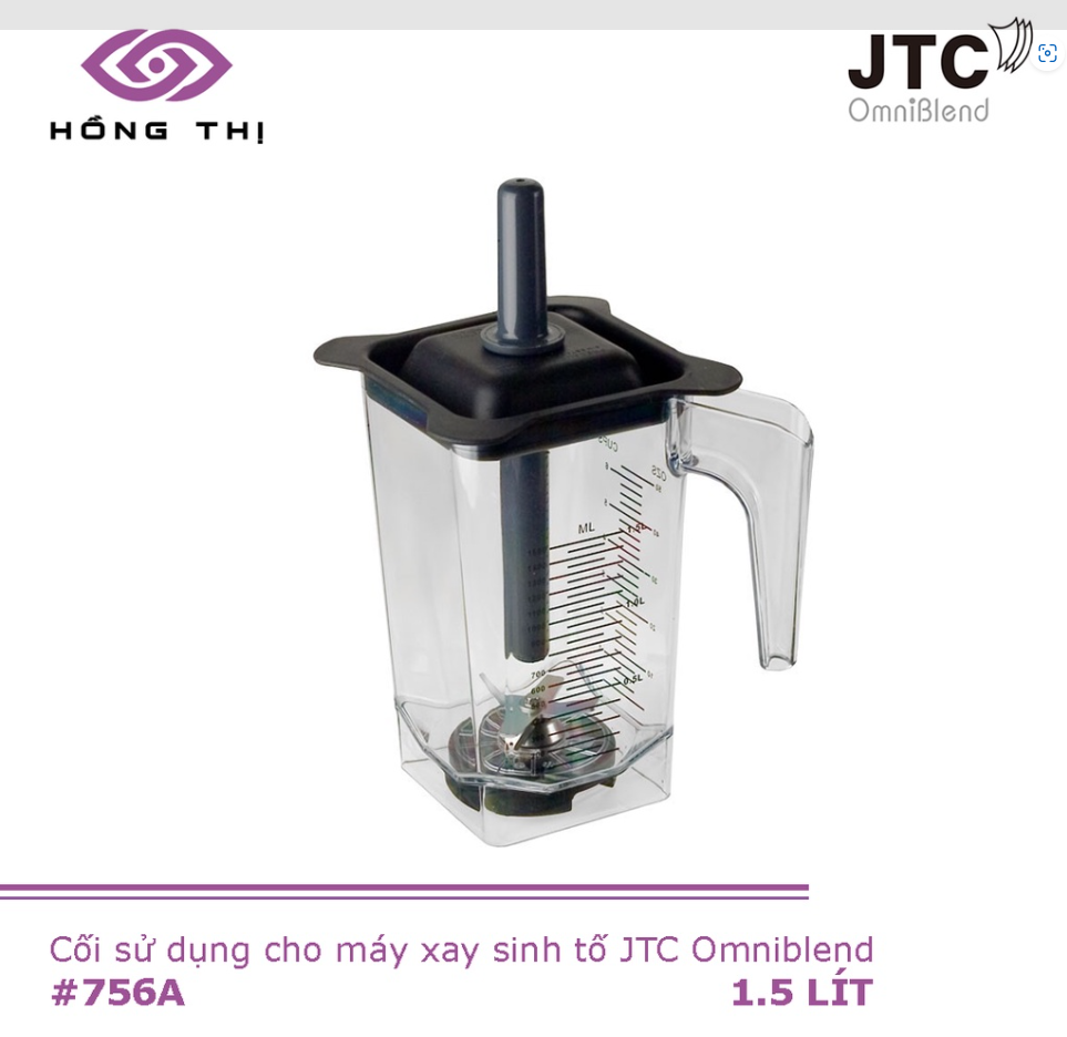 Cối Xay Sinh Tố Công Nghiệp Jtc Omniblend (Cối + Nắp + Lưỡi Dao + Que Khuấy) - Hàng Nhập Khẩu