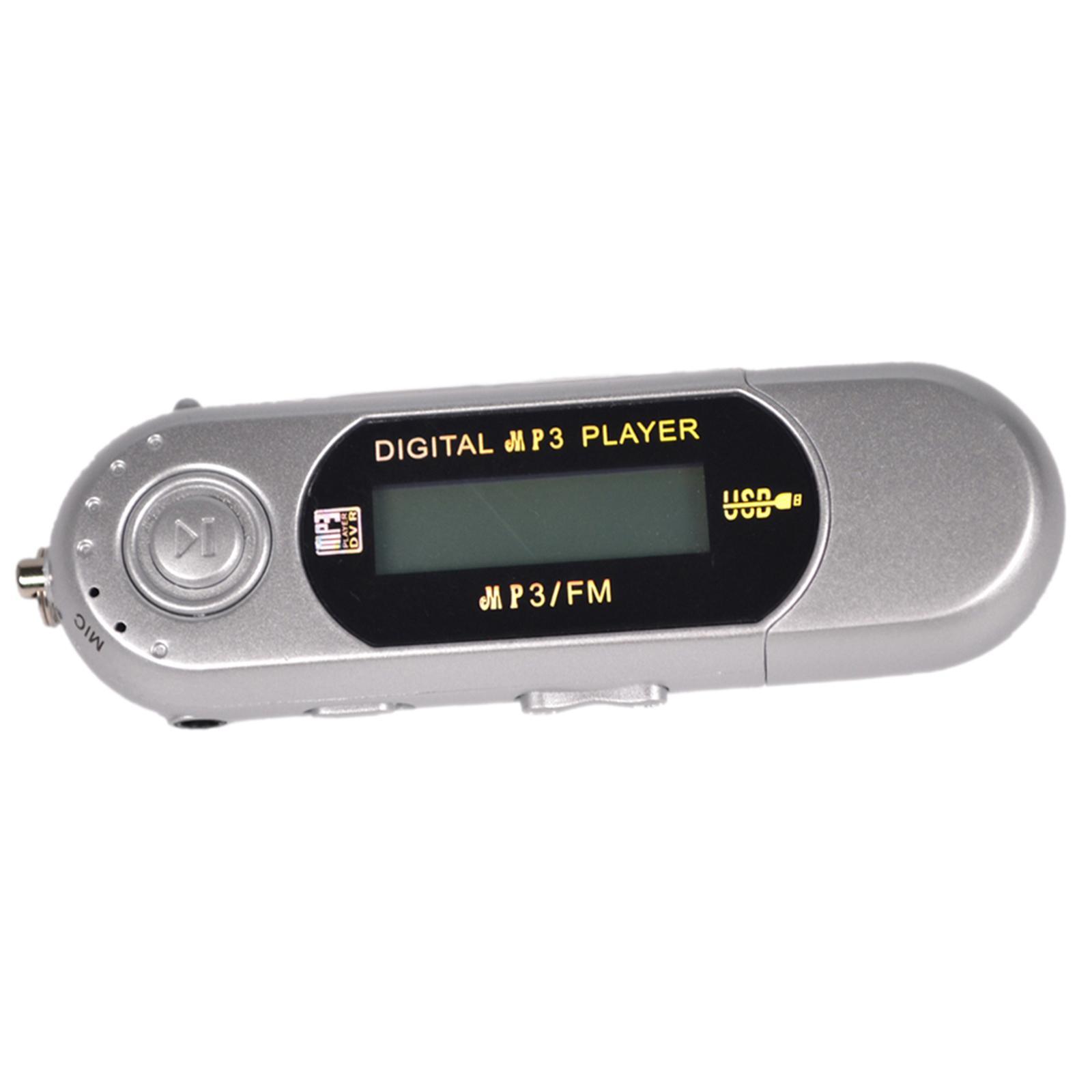 4GB USB 2.0 MP3 MP4 Media Player LCD Radio Sliver