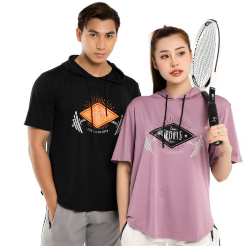 Áo hoodie thể thao nam nữ Simple Basic, co giãn, form rộng, unisex, màu đen