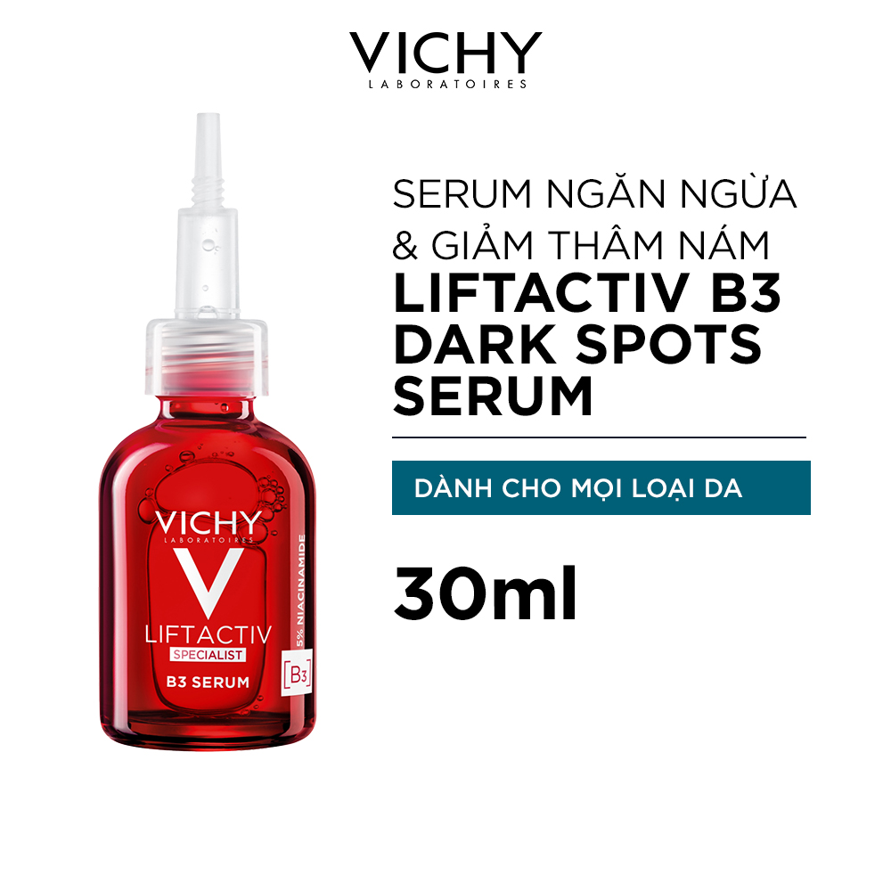 Bộ sản phẩm phục hồi da và cải thiện, ngăn ngừa thâm nám đốm nâu Vichy Liftactiv B3 Dark Spots Serum