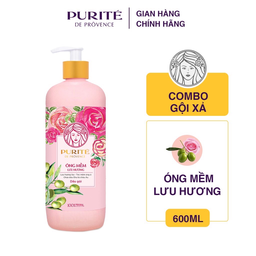 Combo Dầu Gội Purite 600ml và Dầu Xả Purite 150ml