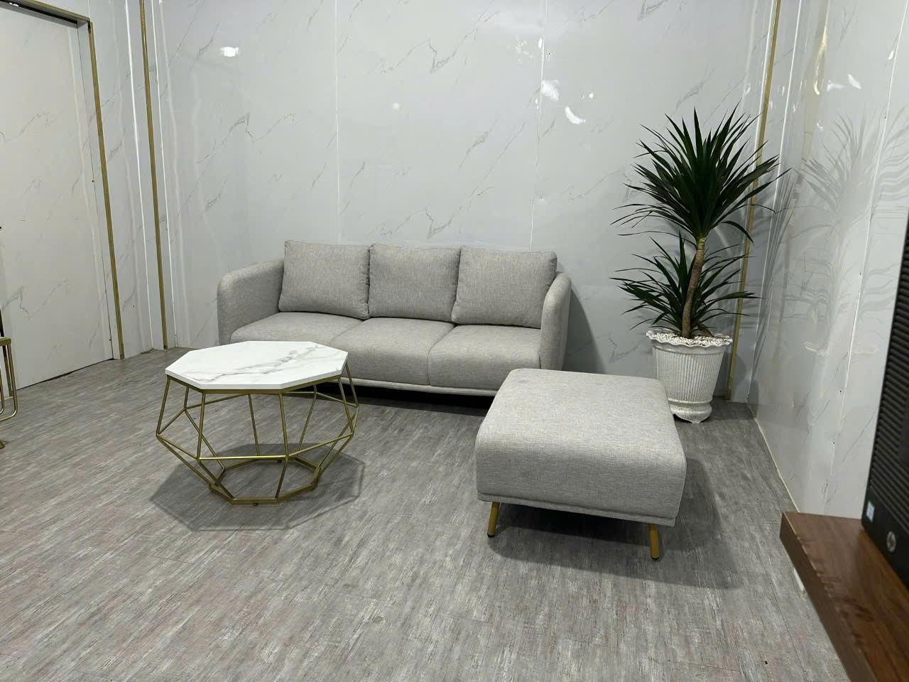 Sofa băng 2m kèm đôn nệm Juno sofa HLMCT màu lựa chọn