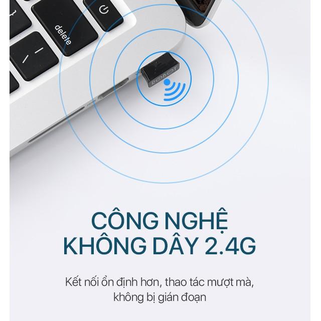 Chuột Máy Tính Không Dây ROBOT 2.4G Tĩnh Âm Cực Nhạy, Có Kèm Pin - Hàng Chính Hãng