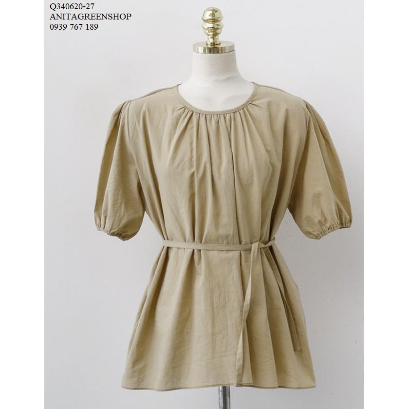 Q340620 ÁO KIỂU KÈM THẮT EO