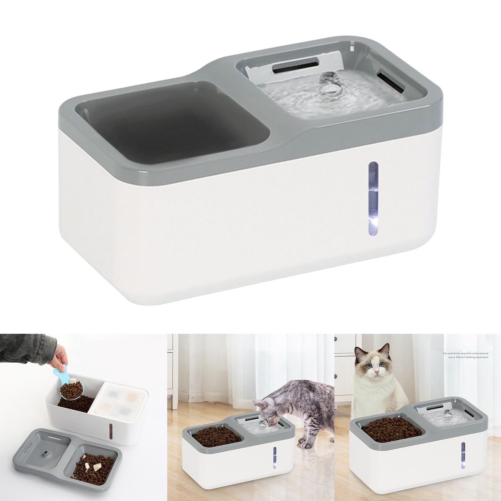 Automatic Pet Feeder Waterer Dish Animals Water Food Dispenser for