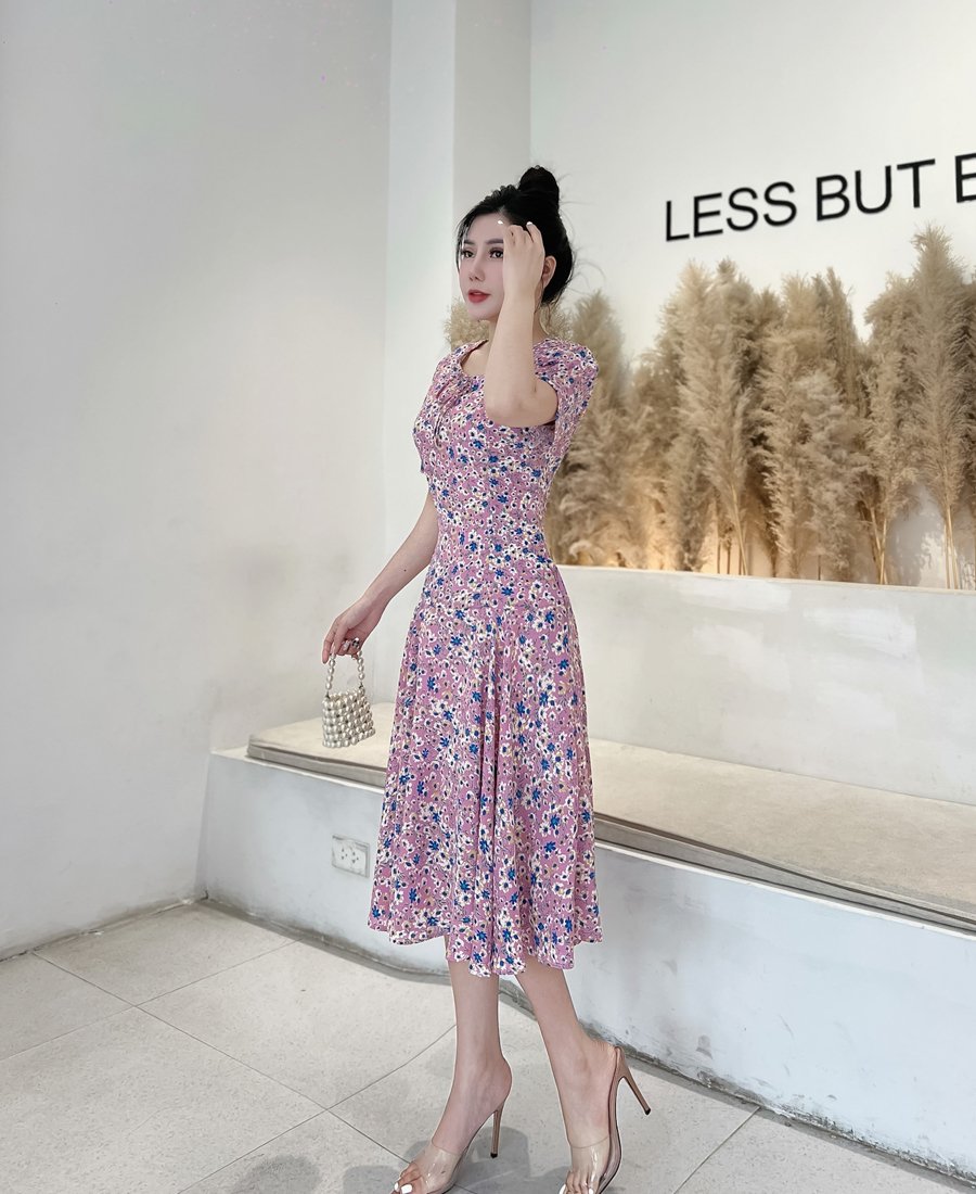 (HCM) Đầm suôn đuôi cái hoa nhí D066- Big size- Lady fashion- Khánh Linh Style
