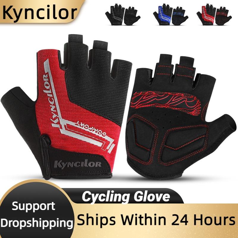 Knycilor Half Finger Găng tay thể thao Găng tay xe đạp Găng tay xe đạp ngoài trời có thể chạy được Găng tay xe đạp chạy găng tay Color: A0027-BK Size: XL