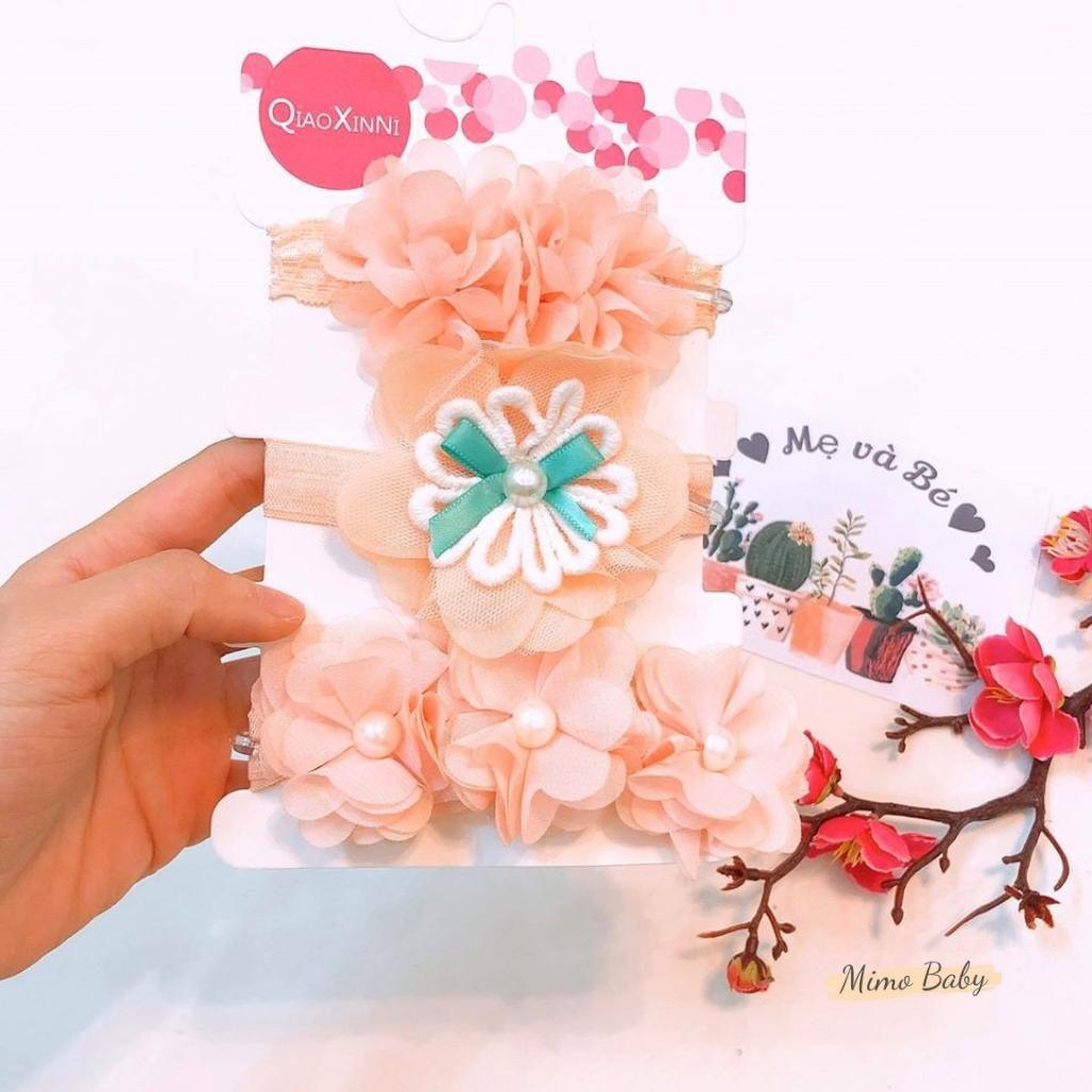 Set 3 băng đô cho bé - Voan 4 mẫu BD58 Mimo Baby