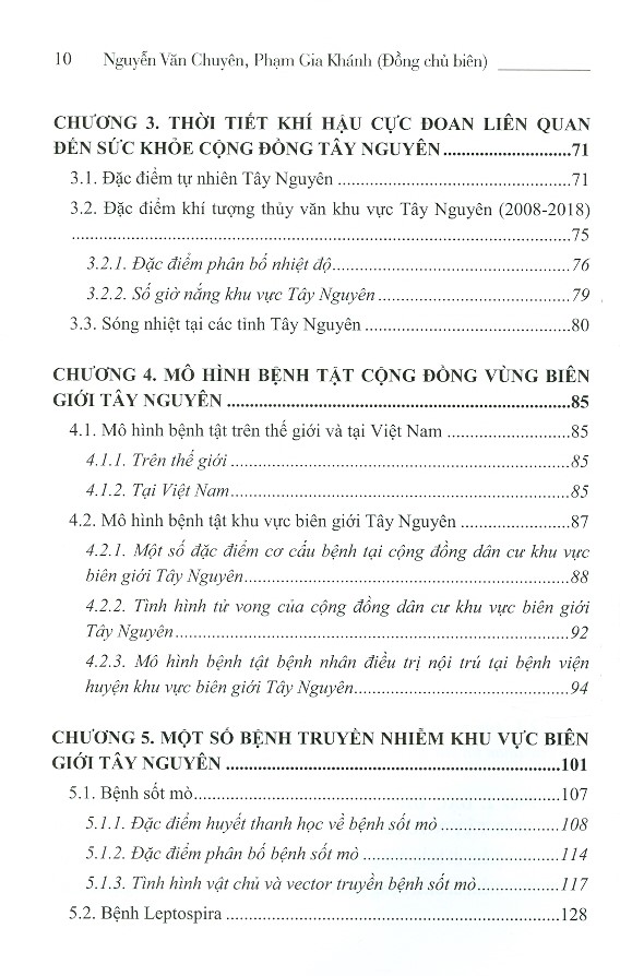 Di Biến Động Dân Số, Thời Tiết Khí Hậu Cực Đoan Và Sức Khỏe Cộng Đồng Biên Giới Tây Nguyên