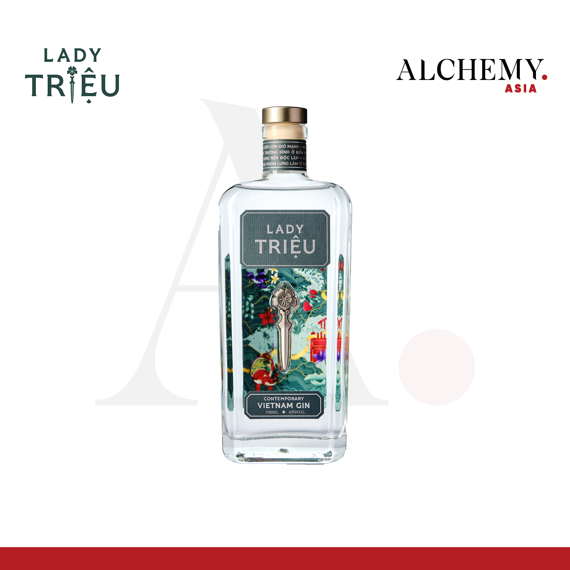 [TET EDITION 2024] Rượu Lady Triệu Contemporary Việt Nam Gin 43% 1x0.7L