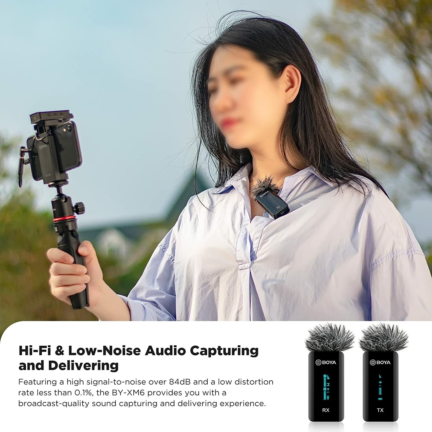 MIC THU ÂM BOYA BY-XM6-K2 (TX + TX + RX ) + ĐẾ SẠC 3 - HÀNG CHÍNH HÃNG