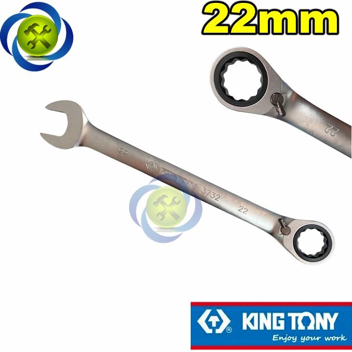 Cờ lê vòng miệng tự động 22mm Kingtony 373222M có khóa gạt