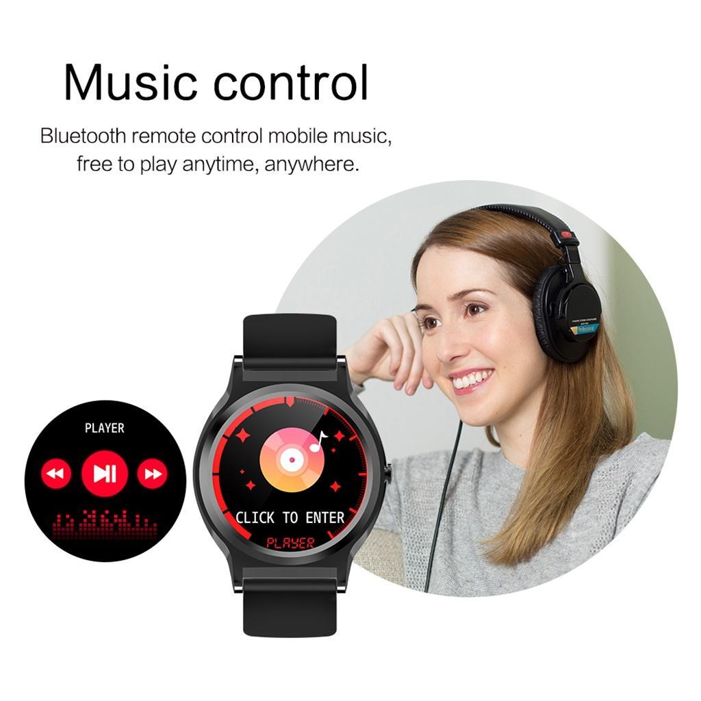 TFT Blood Pressure Fitness Tracker IP68 Calling Reminder Bracelet Black
