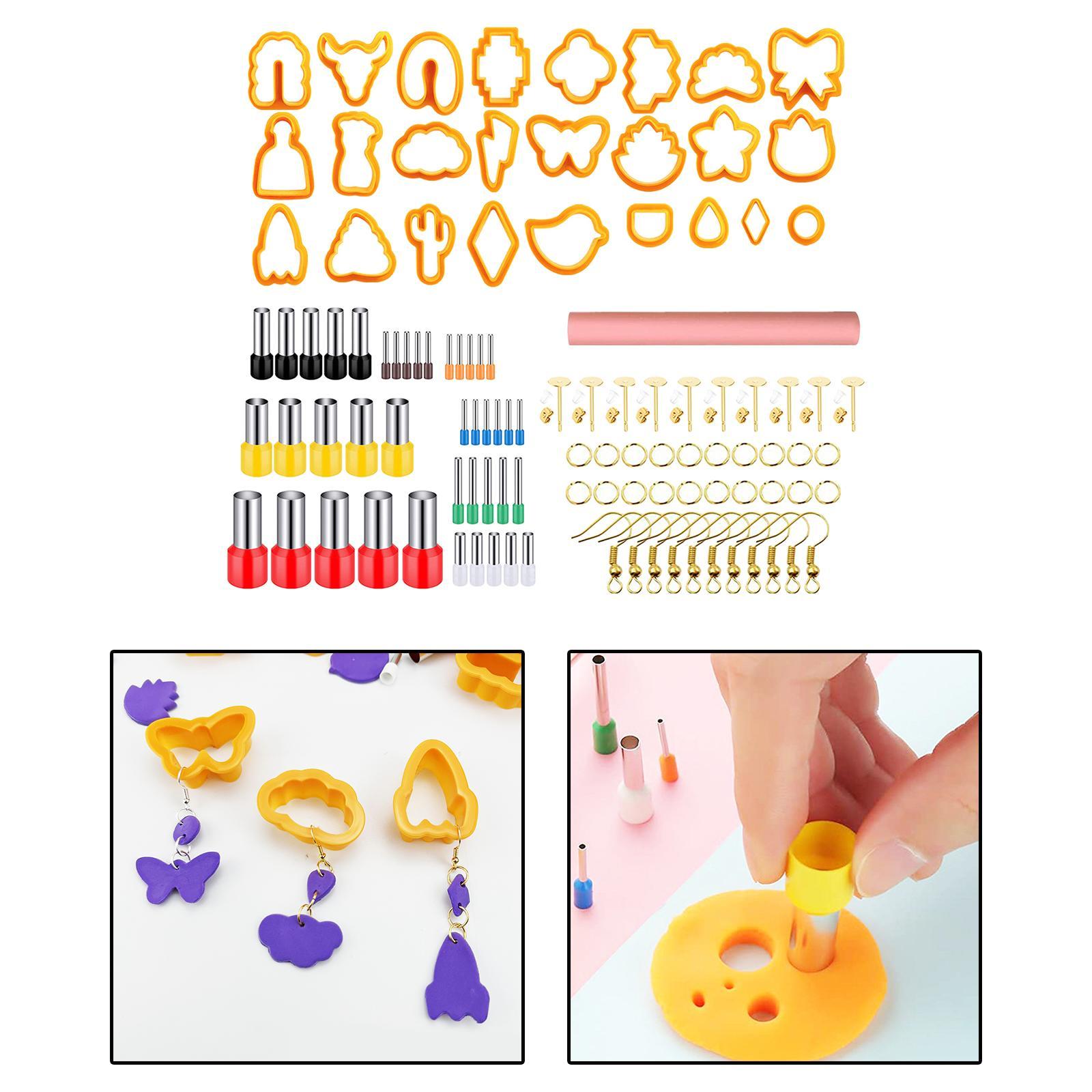 106Pcs Polymer Clay Cutter Set Ceramic Craft, Clay Earring Polymer Cutter