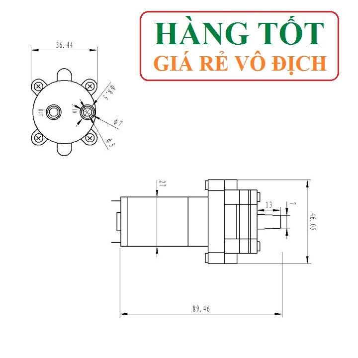 Bơm màng 12v Động cơ 555 - 10 lít khí / phút