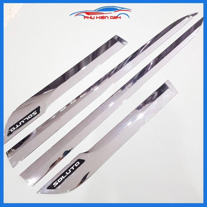 Bộ ốp nẹp sườn Soluto 2019-2020-2021-2022 mạ crom trang trí làm đẹp xe