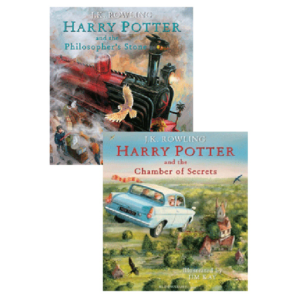 Combo Harry Potter And The Philosopher's Stone - Harry Potter And The Chamber Of Secrets (Illustrated Edition)