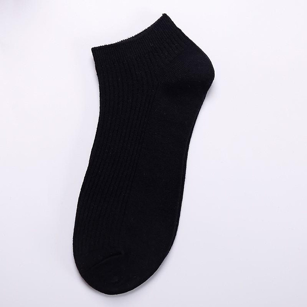 Set 5 đôi Tất gân trơn cổ thấp nam Cotton nam màu Trơn