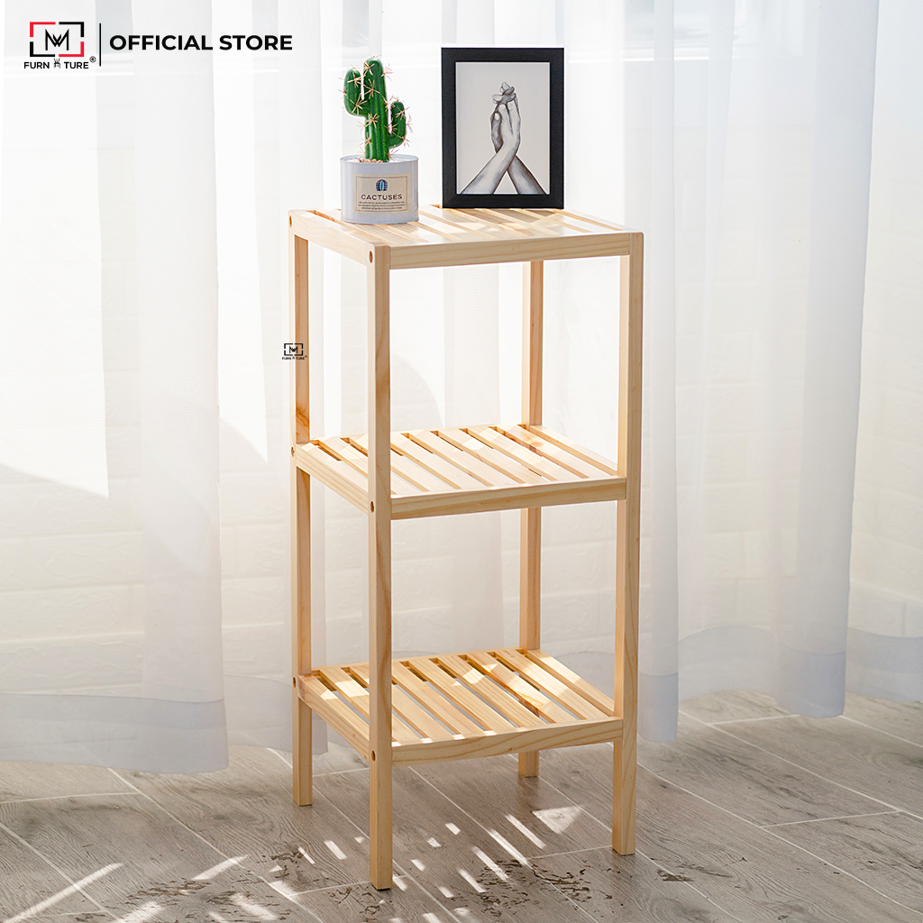 Hình ảnh KỆ TRANG TRÍ GỖ 3 TẦNG - 3F NATURAL SHELF