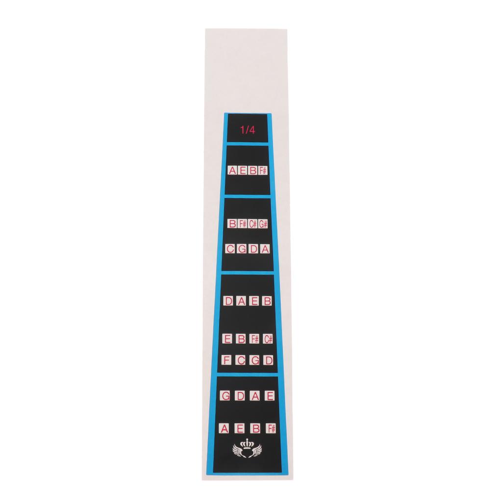 Violin Chart Finger Sticker Guide Intonation Musical for Violin Parts