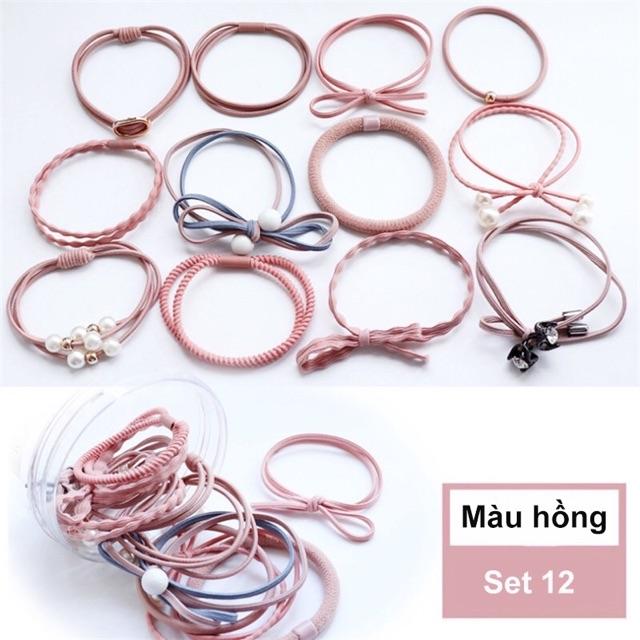 Set 12 Dây Cột Tóc Tạo 12 Kiểu Khác Nhau Phù Hợp Cho Mọi Lứa Tuổi