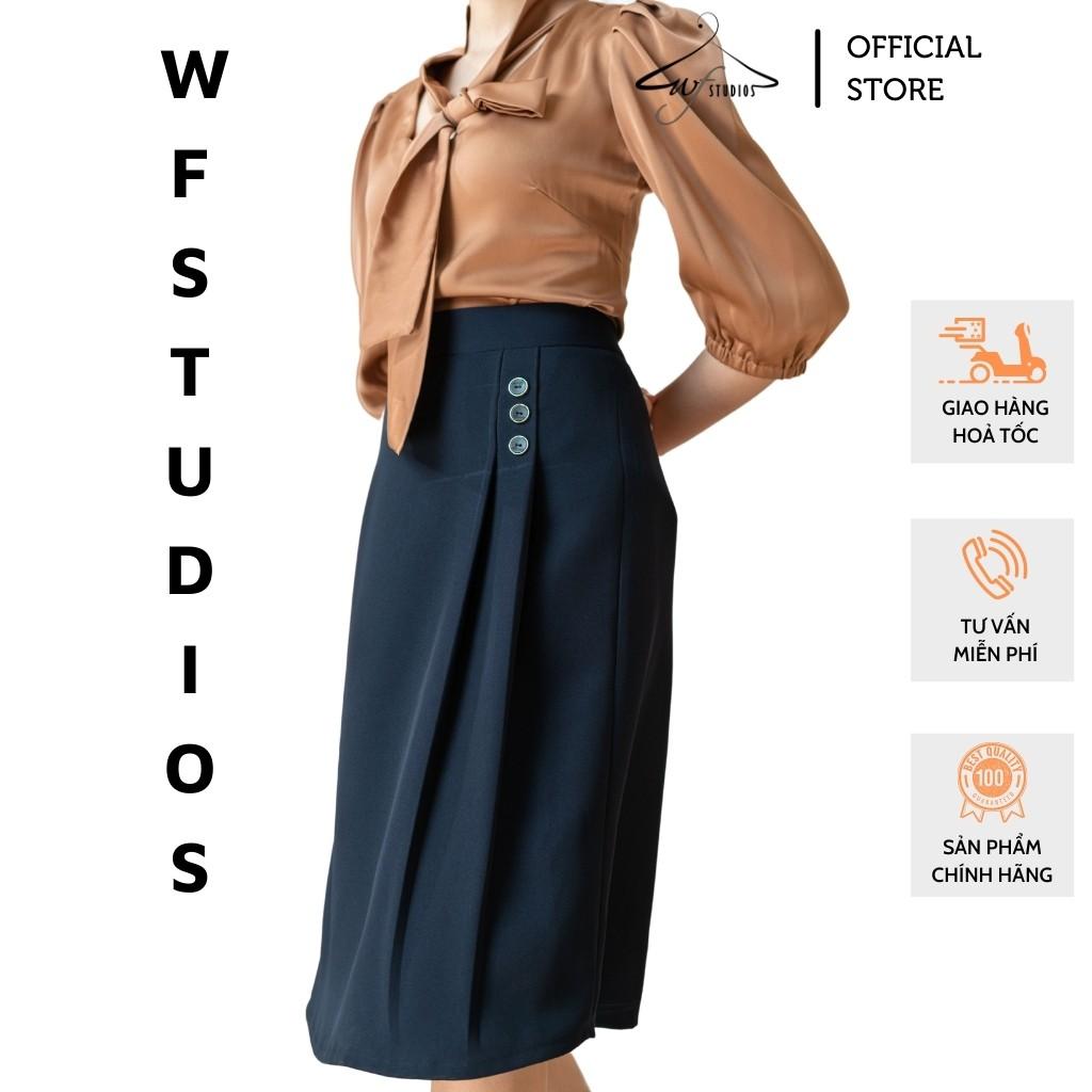 Chân váy chữ A xếp ly 3 cúc Zelly Skirt CV02 - thời trang công sở nữ wfstudios