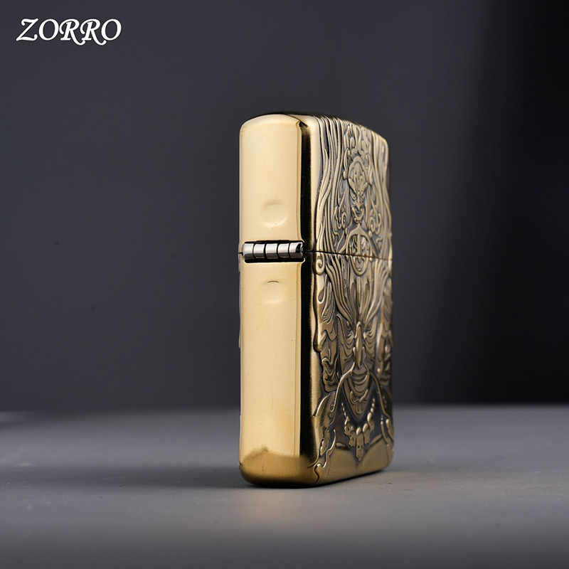 Vỏ Hột Quẹt Bật Lửa Xăng Đá Zorro Z19 Họa Tiết 3D Cực Độc Đáo Nắp Giữ Xăng Kín