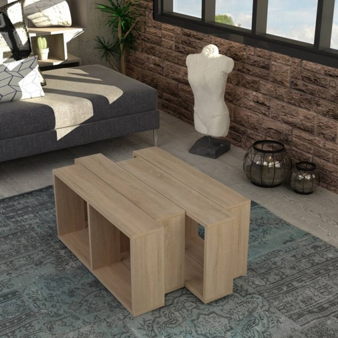 Bàn sofa dáng thấp cho phòng khách SMLIFE Calvin