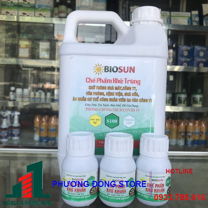 Dung dịch khử khuẩn BioSun S100( Nano Bạc) _ 2 lít