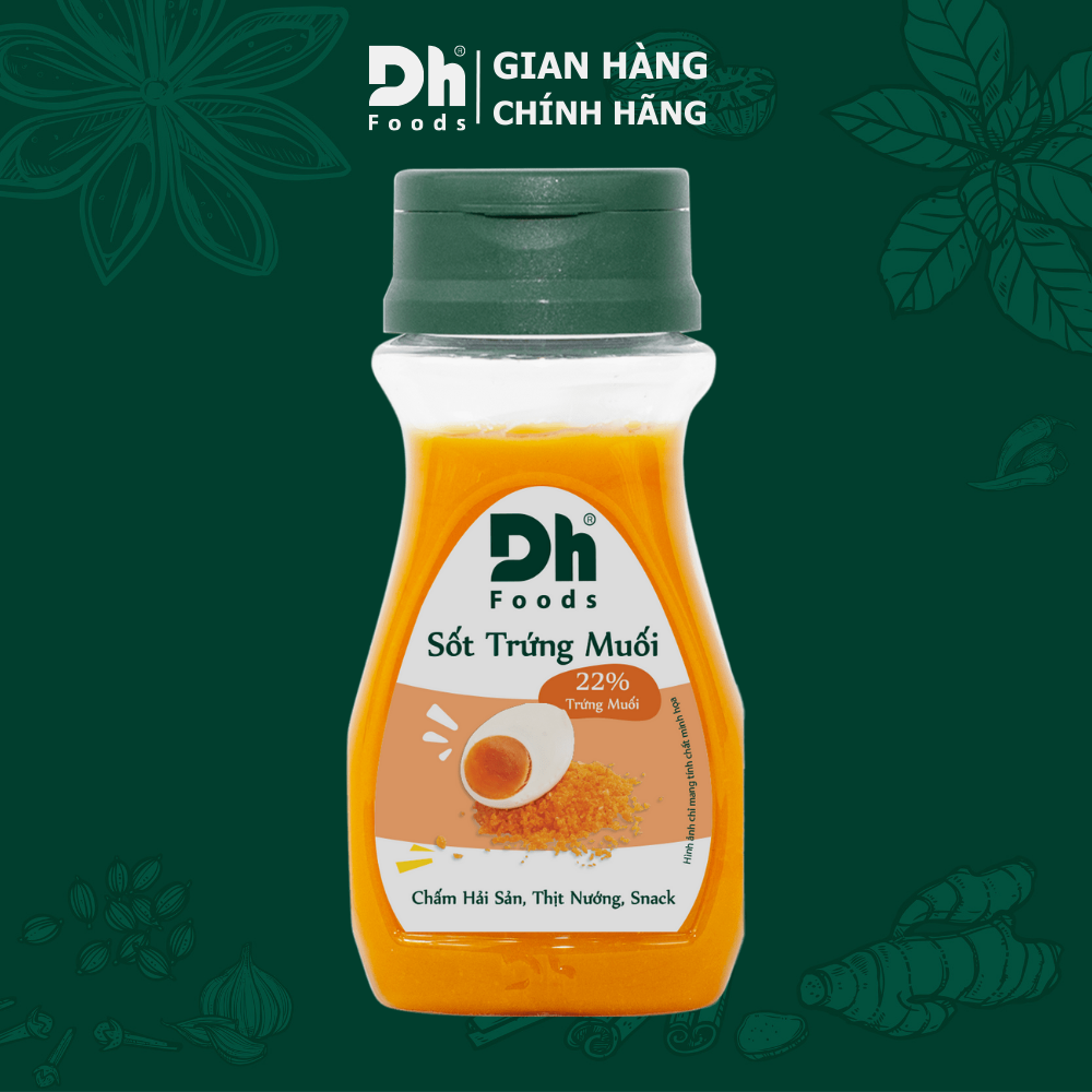 Sốt Trứng Muối Dh Foods 100gr - gia vị 22% trứng muối béo ngậy ăn kèm mỳ Ý, khoai tây chiên, sốt chấm hải sản đồ nướng