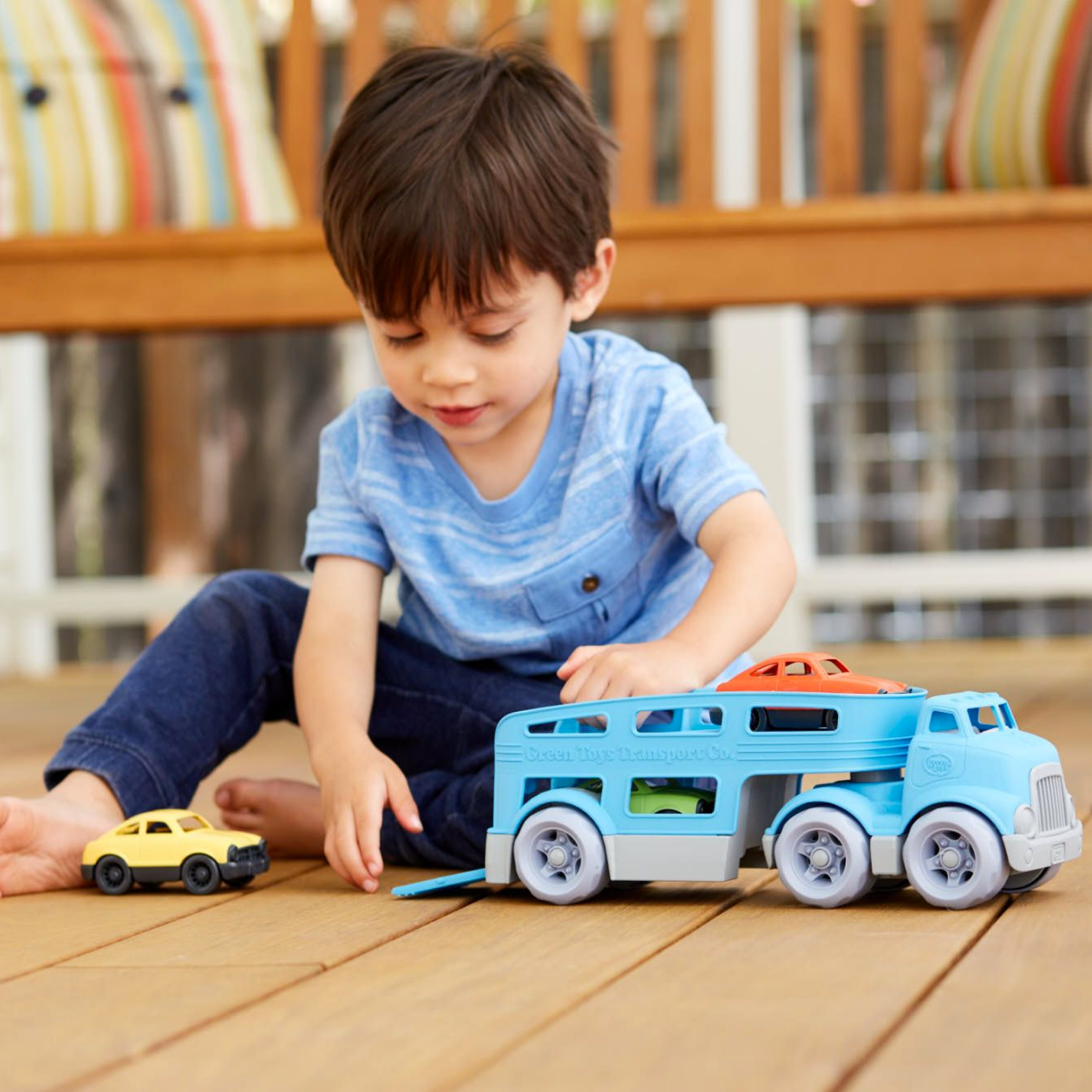 Bộ Đồ Chơi Xe Tải Chở Ô Tô Green Toys Cho Bé Từ 3 Tuổi