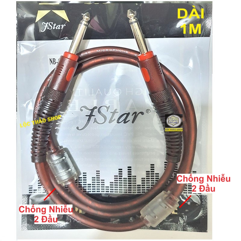 Cáp âm thanh 2 đầu 6.5mm dài 1.5M 3M 5M chuyên dùng guitar, organ cao cấp (cáp loa 2 đầu 6 ly)