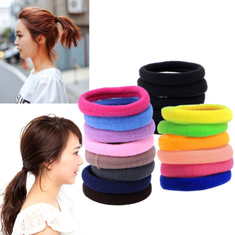 Set 20 Dây Chun Buộc Tóc Siêu Xinh Đựng Trong Hộp Ống Trong Suốt Tiện Lợi - Egreen Dùng 1 Lần