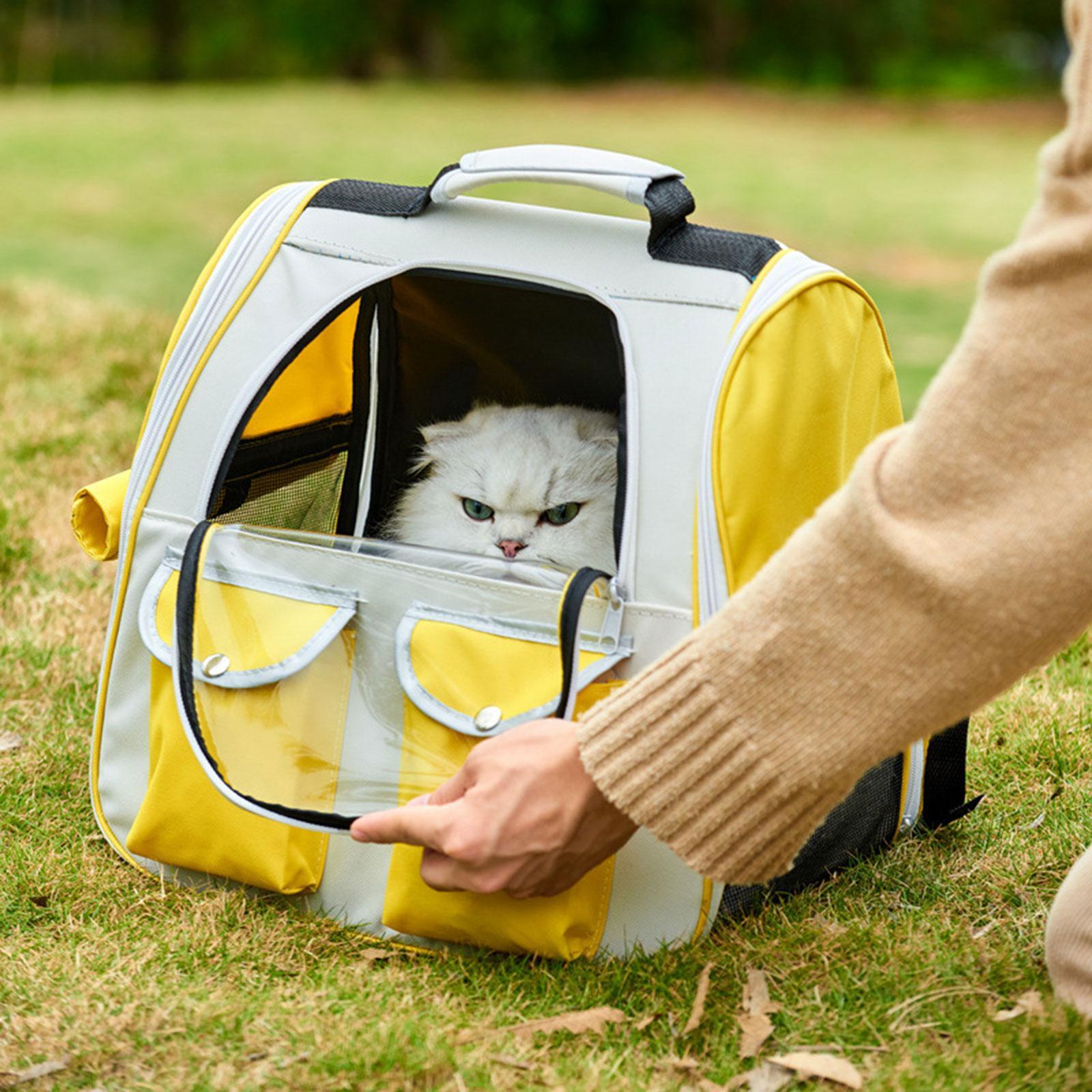Cat Backpack Carrier Pet Travel Backpack Breathable Mesh Animal Carrier Backpacks Dog Cat Carrier Cat Dog Backpack Bag for Hiking