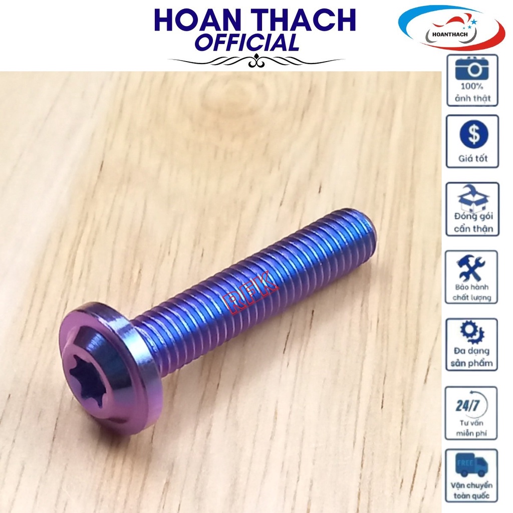 Ốc Gr5 8L40 Đầu Dù Xanh Tím gắn nhiều dòng xe máy SP016448 (giá 1 con)