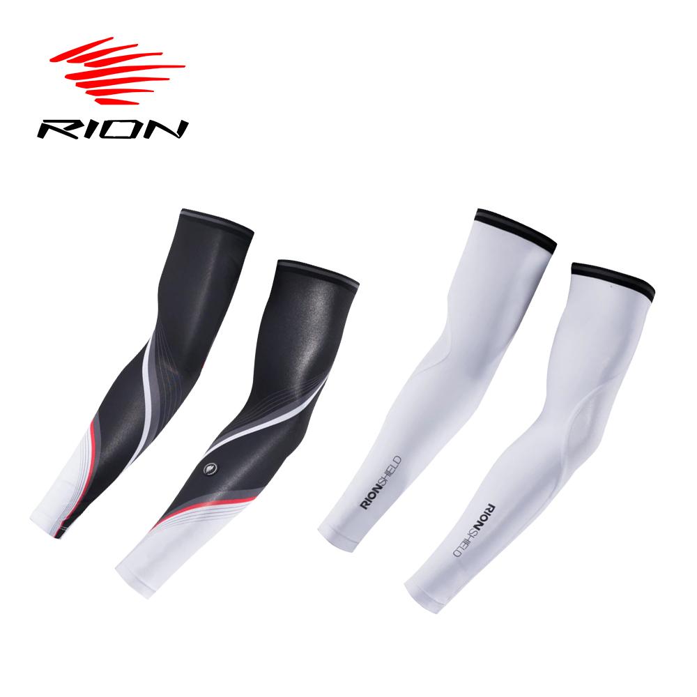 RION Unisex Chạy Bóng Rổ Thoáng Khí Cánh Tay Tay Tập Thể Dục Thể Thao Bọc Tay Ngoài Trời Chống Tia UV Đi Xe Đạp Ủ Tay 2 Đôi Color: black-white set Size: EU Size-XXL
