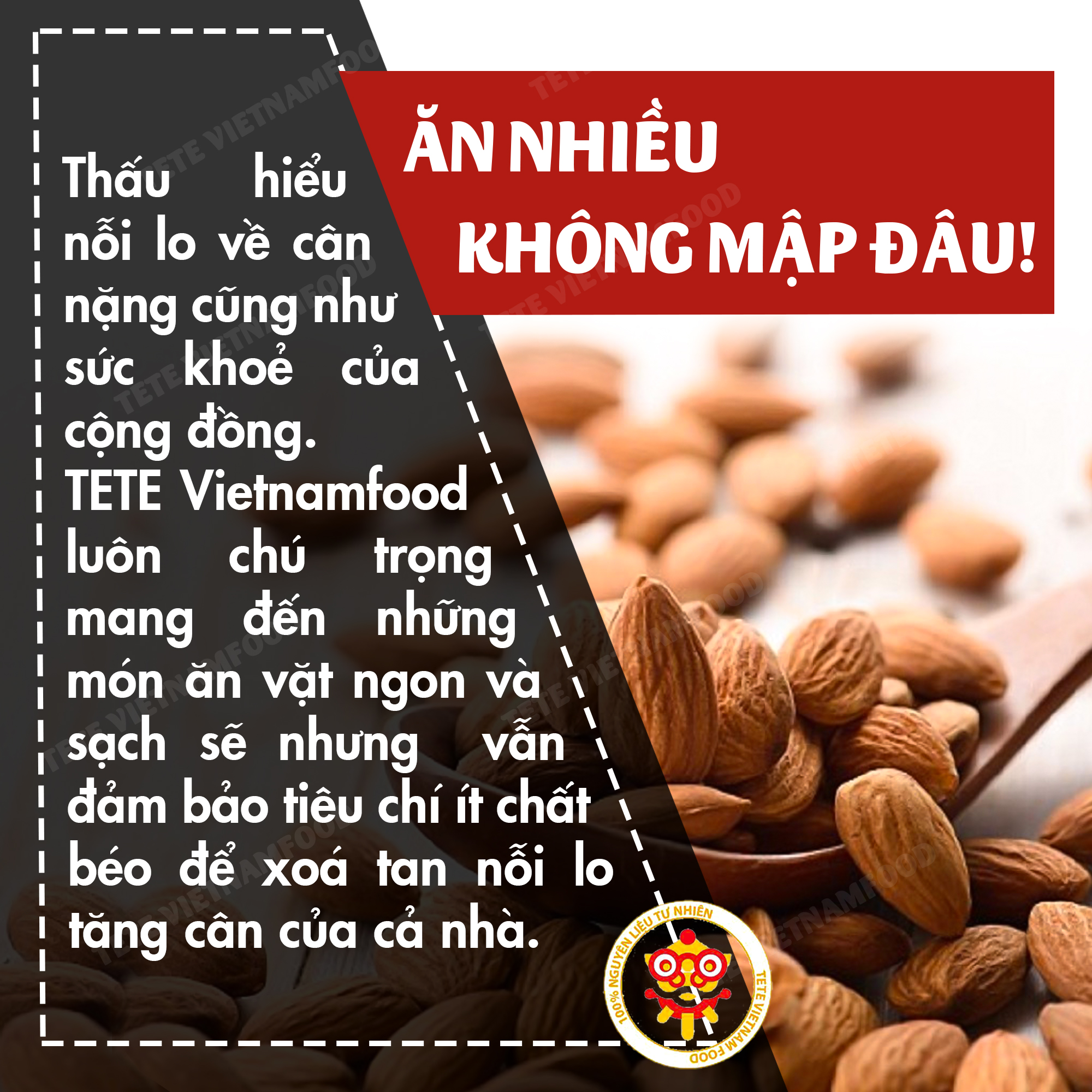 500 gram Hạt Hạnh Nhân TETE - Đã Rang