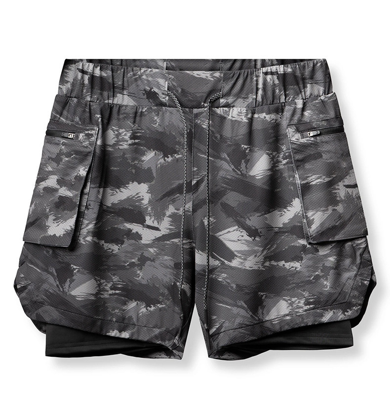 Quần short gym nam 2 lớp ASRV-DK-ZL/Hàng bền đẹp/Không lỗi thời
