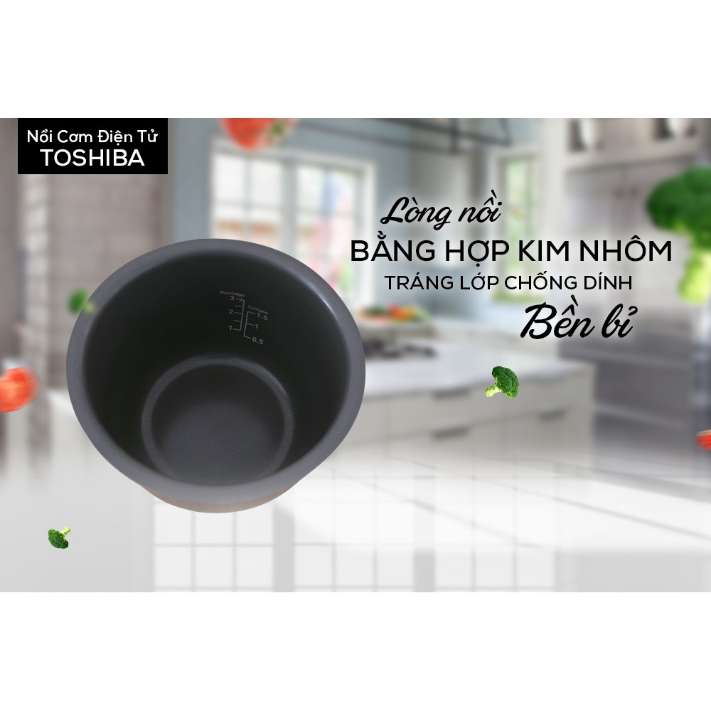 Nồi Cơm Điện Tử Toshiba RC-10NMFVN - Hàng Chính Hãng