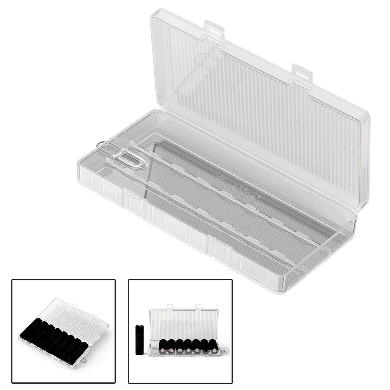 Clear 18650 Cell Battery Box for 8Pcs 18650 Size Batteries