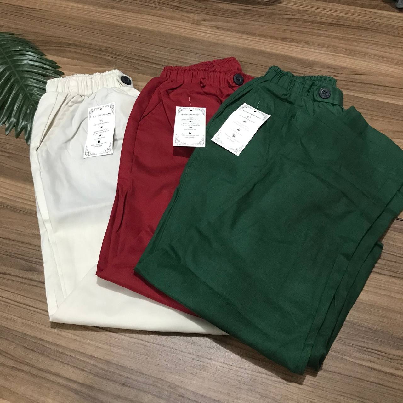 Quần baggy nữ, chất liệu kaki, kiểu dáng trẻ trung quần kiểu nữ, phong cách thời trang Hàn Quốc NeSa Shop QT06