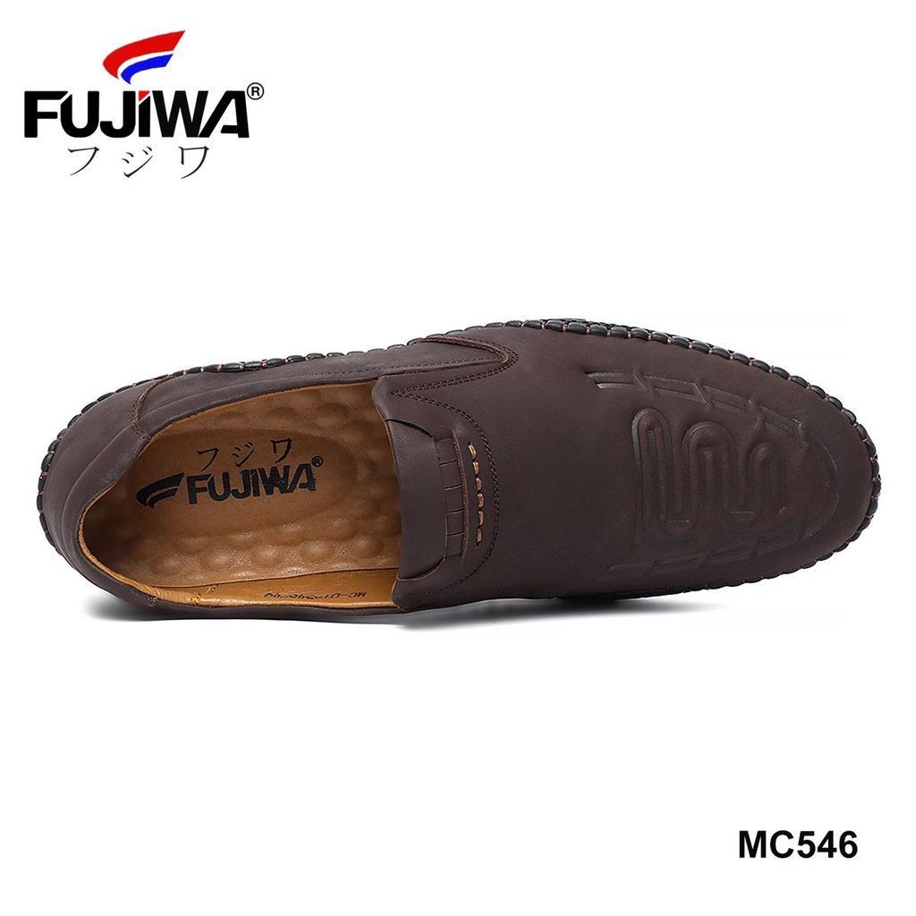 Giày Lười Da Nam Da Bò Fujiwa - MC546. Da bò cao cấp, đế cao su tạo độ bám tốt, bền bỉ theo thời gian