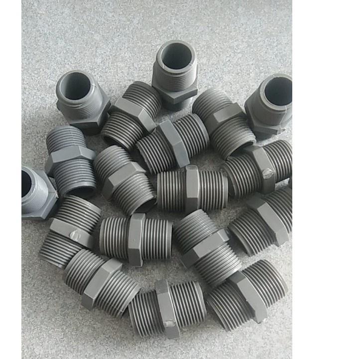 Kép nhựa nhiều size , Nổi ren 2 đầu ngoài