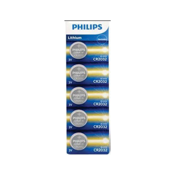 [Coupon 20K đơn 299K] Pin nút Lithium Philips CR2032P5B/97 vỉ 5 viên