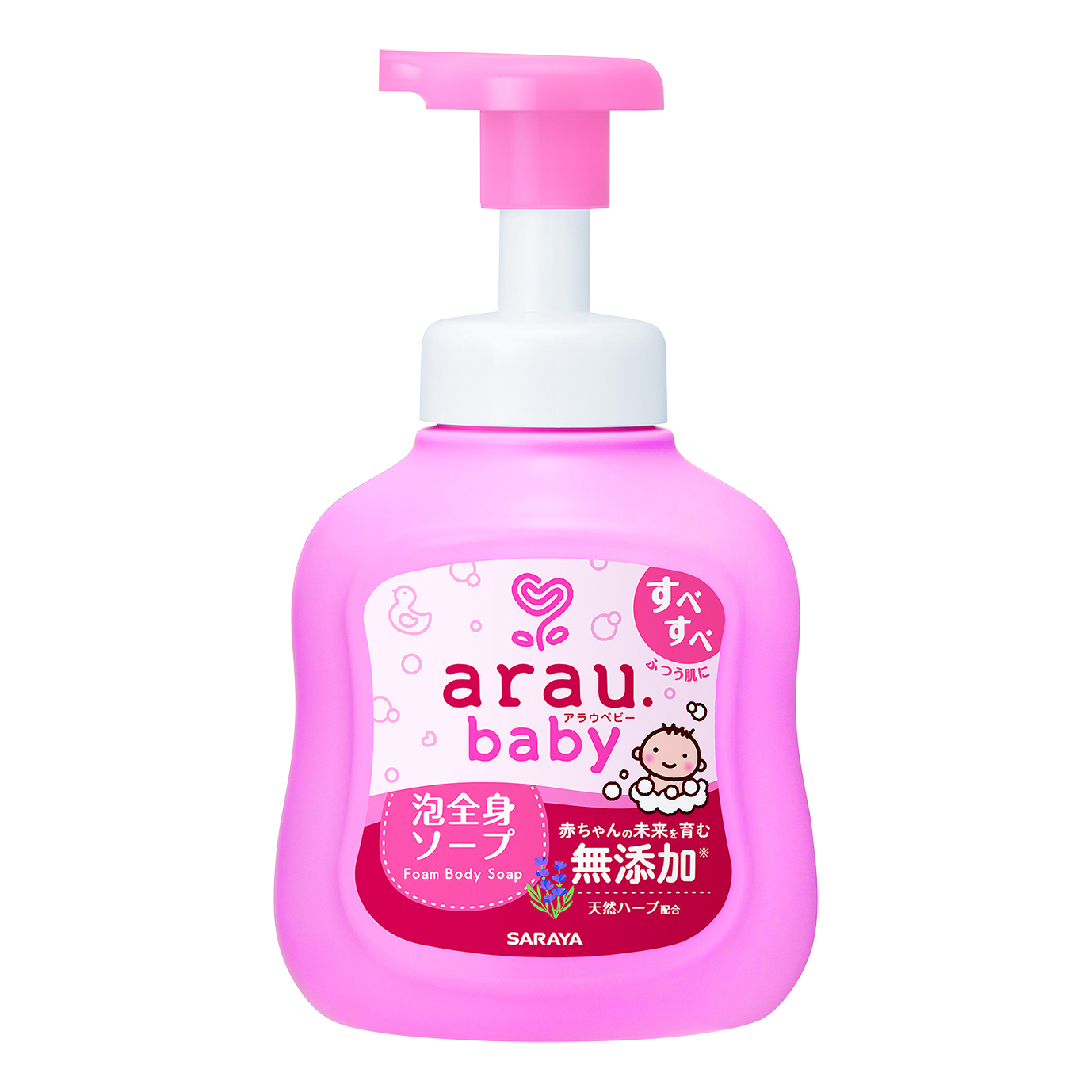 Combo Bọt tắm gội thảo mộc cho bé Arau Baby Bình 450ml + Túi 400ml