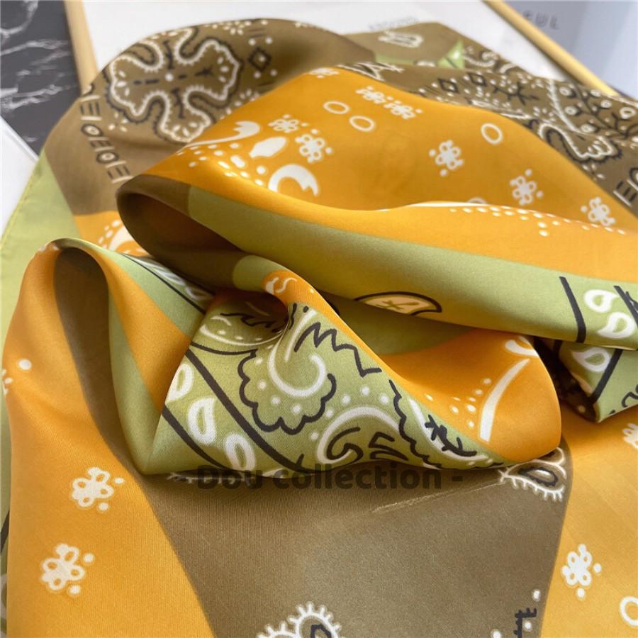 Khăn Turban Bandana EXO Cao Cấp Họa Tiết Tế Bào Đơn Phối Nhiều Màu Chất Lụa Chiffon - 70x70cm - Mã B010