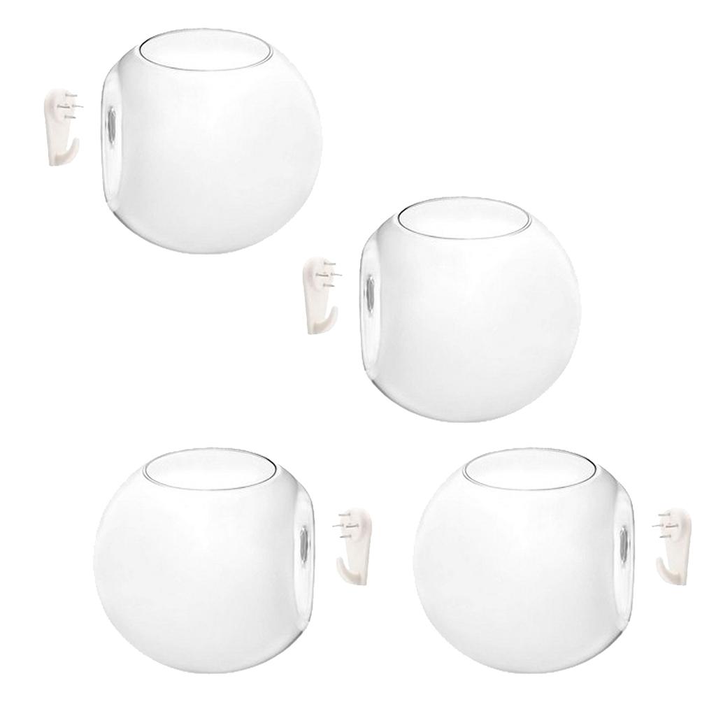 4X Tường Treo Dụng Cụ Bào Kính Thủy Canh Bình Vật Có Nồi Terrarium Bóng 10 Cm