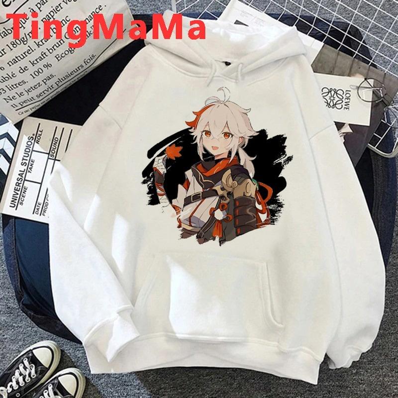 Áo hoodie in họa tiết hoạt hình Genshin Impact Hu Tao Ke Qing 2021 cho nam